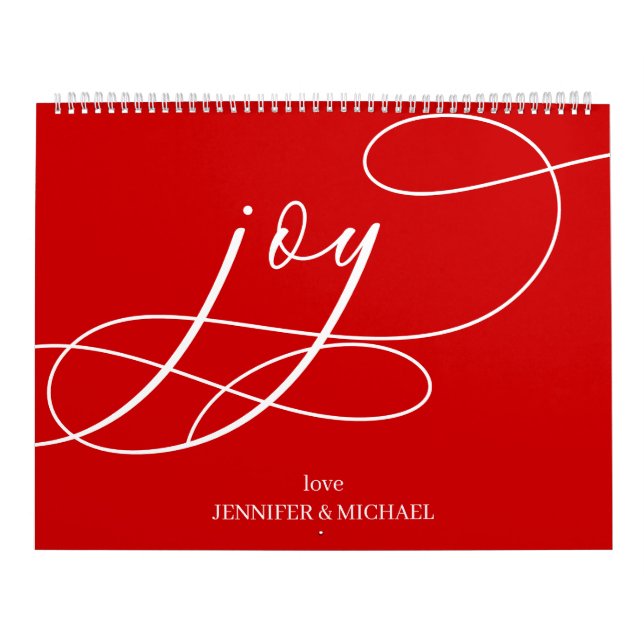 Minimal Joy Christmas pine tree simple Calendar (Cover)