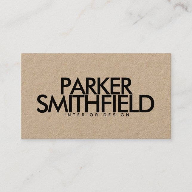 Minimal Kraft Business Card (Front)
