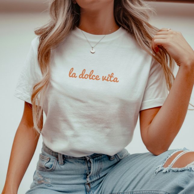 Minimal 'La Dolce Vita' Italian Summer Vacation T-Shirt (Creator Uploaded)