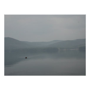 Minimal Lake Silence Poster