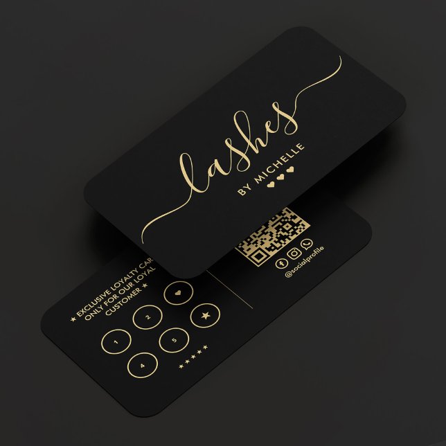 Minimal Lashes Makeup Lash Tech Script Loyalty Business Card (Minimal Lashes Makeup Lash Tech Script Loyalty Business Card
)