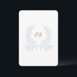 Minimal Laurel Table Number Wedding Sign Card K310<br><div class="desc">This wedding table number card sign features a romantic botanical leaf laurel with elegant script lettering. This item is part of our Kami invitation collection K310,  please visit our store to view coordinating items.</div>