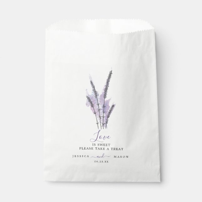 Minimal Lavender Favour Bags (Front)