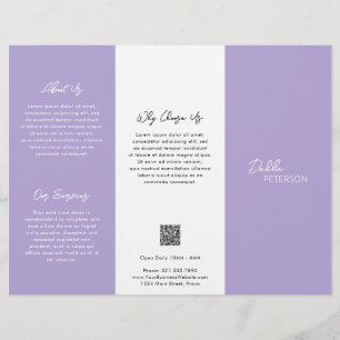 Minimal Lavender Modern Business Brochure