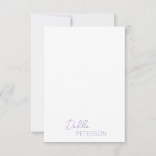 Minimal Lavender Modern Business Card
