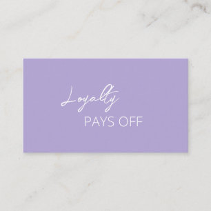 Minimal Lavender Modern Loyalty Card