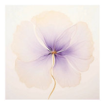 Minimal Lavender Orchid Watercolor Flower