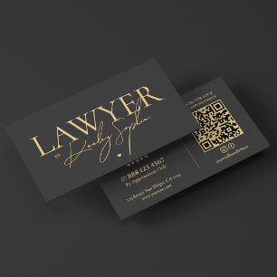Minimal Lawyer Legal Consultant Elegant Dark Grey Business Card