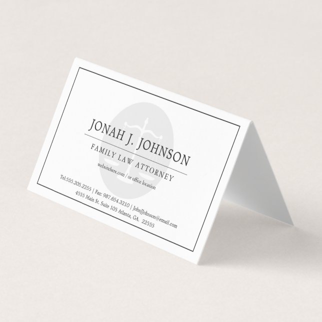 Minimal Lawyer Themed | Business Card (Front)