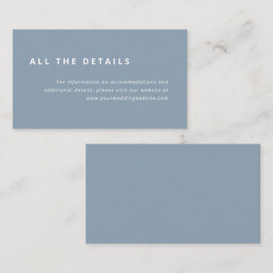 Minimal Layout   Dusty Blue Wedding Details Enclosure Card