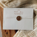 Minimal Leaf | Boho Cream Wedding Invitation Envelope<br><div class="desc">This minimal leaf boho cream wedding invitation envelope is perfect for a boho wedding. The design features a simple greenery leaf silhouette in earthy burnt orange on a cream background with minimalist desert bohemian style. Personalise the envelope flap with your return address. These envelopes can also be used for a...</div>
