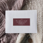 Minimal Leaf Burgundy Wedding Guest Address Labels<br><div class="desc">These minimal leaf burgundy wedding guest address labels are perfect for a boho wedding. The bohemian design features a simple greenery silhouette in a dark red wine colour with classic minimalist boho style. Customise each label with the name and address of your guests. 21 labels per sheet. Add each sheet...</div>