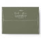 Minimal Leaf | Dark Green Wedding Invitation