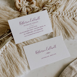 Minimal Leaf Eggplant Business Card