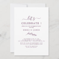 Minimal Leaf | Eggplant "Let's Celebrate"