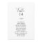 Minimal Leaf Grey Table Number Seating Chart Cards