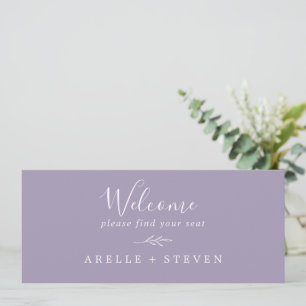 Minimal Leaf Lavender Seating Chart Header