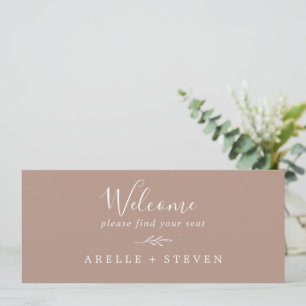Minimal Leaf Neutral Seating Chart Header