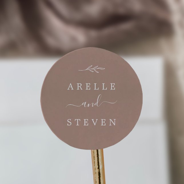 Minimal Leaf | Neutral Wedding Envelope Seals (Creator Uploaded)