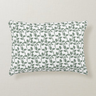 Minimal Leaf Seamless Pattern   Elegant Botanical  Decorative Cushion