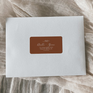 Minimal Leaf Terracotta Address Labels