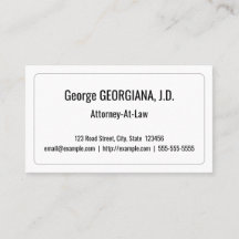 Minimal Legal Professional Business Card