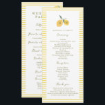 Minimal Lemon Amalfi Coast Wedding Program Card<br><div class="desc">Minimal Lemon Amalfi Coast wedding program card designed for a cheerful Italian summer wedding ceremony. This elegant Mediterranean-inspired stationery blends preppy minimalism with Amalfi citrus aesthetics, perfect for the modern coastal bride dreaming of a sunny destination celebration. Pair with lemon décor, linen paper details, and blue Mediterranean accents for a...</div>