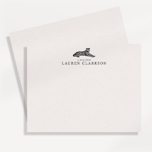 Minimal Leopard Personal Note Card