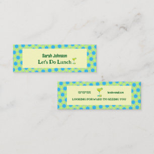 Minimal Lets Do Lunch Mini Business Card