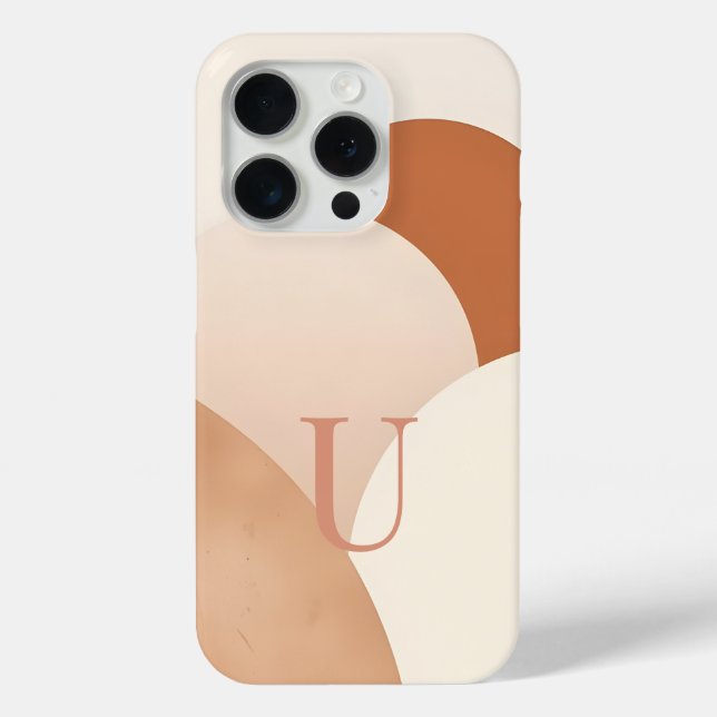 Minimal Letter U Phone Case – Neutral Aesthetic In (Back)