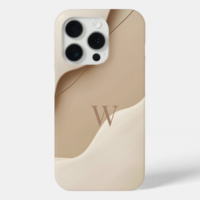 Minimal Letter W Phone Case – Aesthetic Monogram (Back)