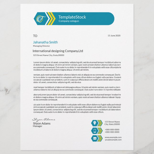 Minimal Letterhead (Front)