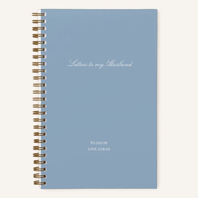 Minimal Letters to My Husband Notebook (Front)