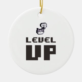 Minimal Level Up Gamer Ceramic Tree Decoration