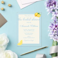 Minimal Light Blue Italian Lemons bridal Shower