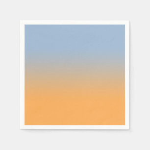 Minimal Light Blue Orange Gradient Napkin