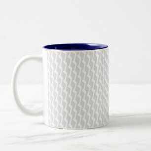 Minimal Light Grey Zigzag Pattern Ceramic Mug