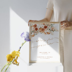 Minimal Light Ivory Modern Wedding Welcome Sign