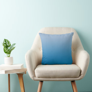 Minimal Light to Dark Blue Gradient Cushion