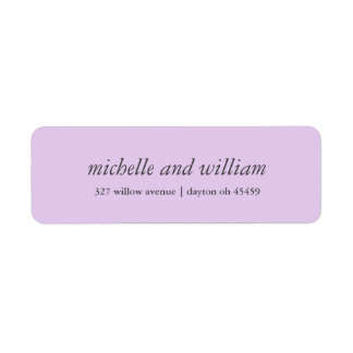 Minimal Lilac wedding personalised