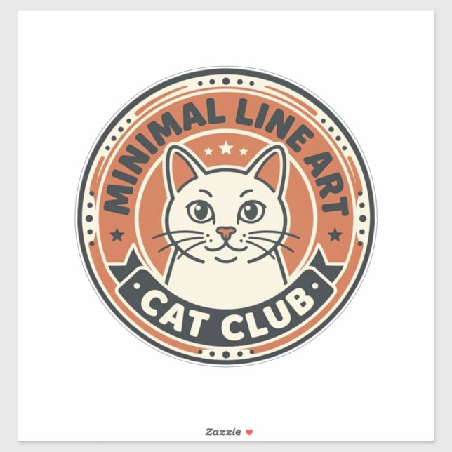 Minimal Line Art Cat Cat Lover Gift - Minimal Line (Sheet)