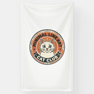 Minimal Line Art Cat Cat Lover Gift - Minimal Line Banner