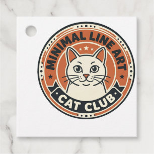 Minimal Line Art Cat Cat Lover Gift - Minimal Line Favour Tags