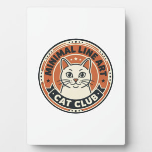 Minimal Line Art Cat Cat Lover Gift - Minimal Line Plaque