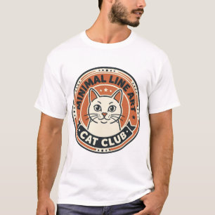 Minimal Line Art Cat Cat Lover Gift - Minimal Line T-Shirt