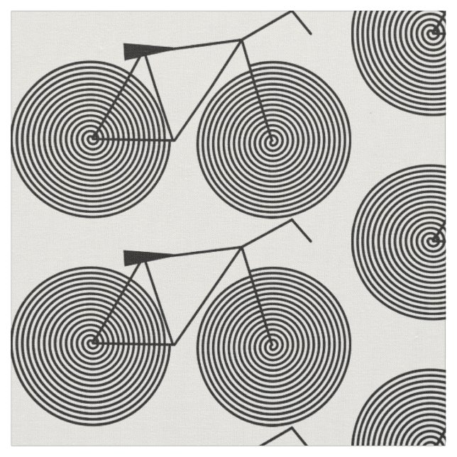minimal line art  optical illusion bike fabric (Close Up)