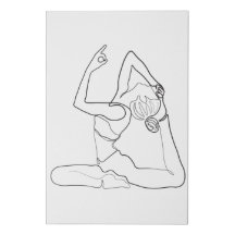 Minimal Line Art Yoga Pose One Line Drawing