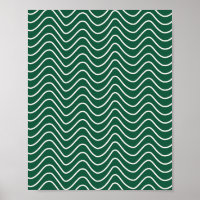 Minimal Line Chevron Pattern Dark Green