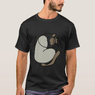 Minimal Line Siamese Cat T-Shirt