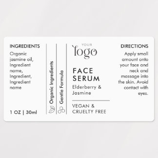 Minimal Logo 1OZ Dropper Bottle Waterproof Label